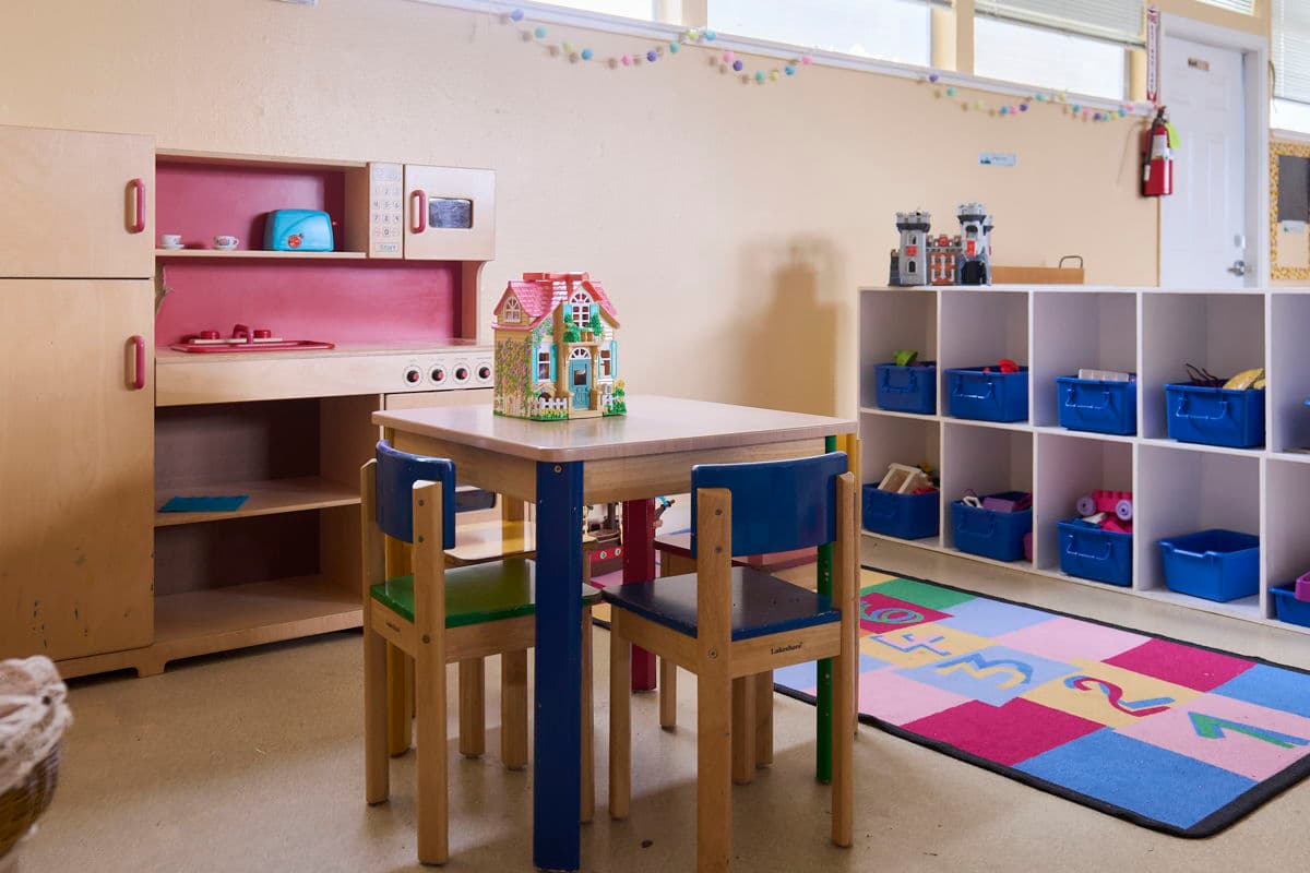 Classroom shelves and toys